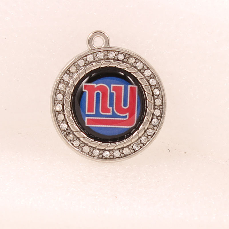 FLY430 European and American explosive diamond-encrusting pendant NFL charms football team hand necklace small pendant DIY jewelry accessories
