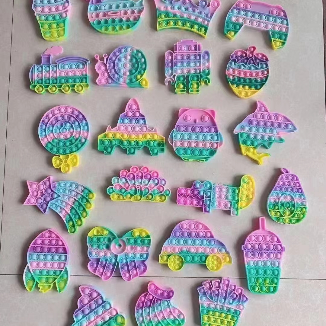 新款马卡龙灭鼠先锋冰激凌草莓星光按压泡泡