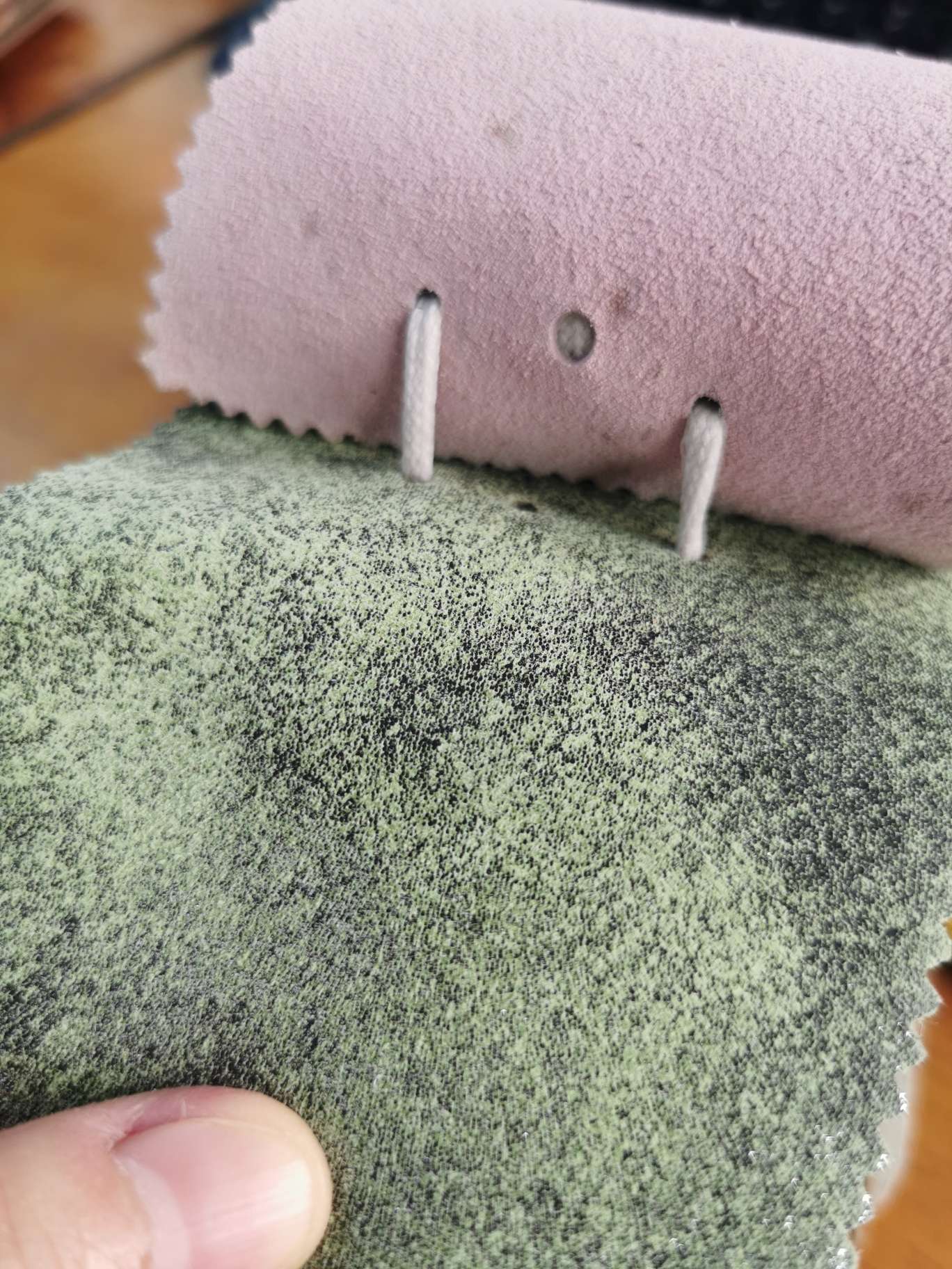 牛皮二层牛绒绿色贴膜，满天星详情图3