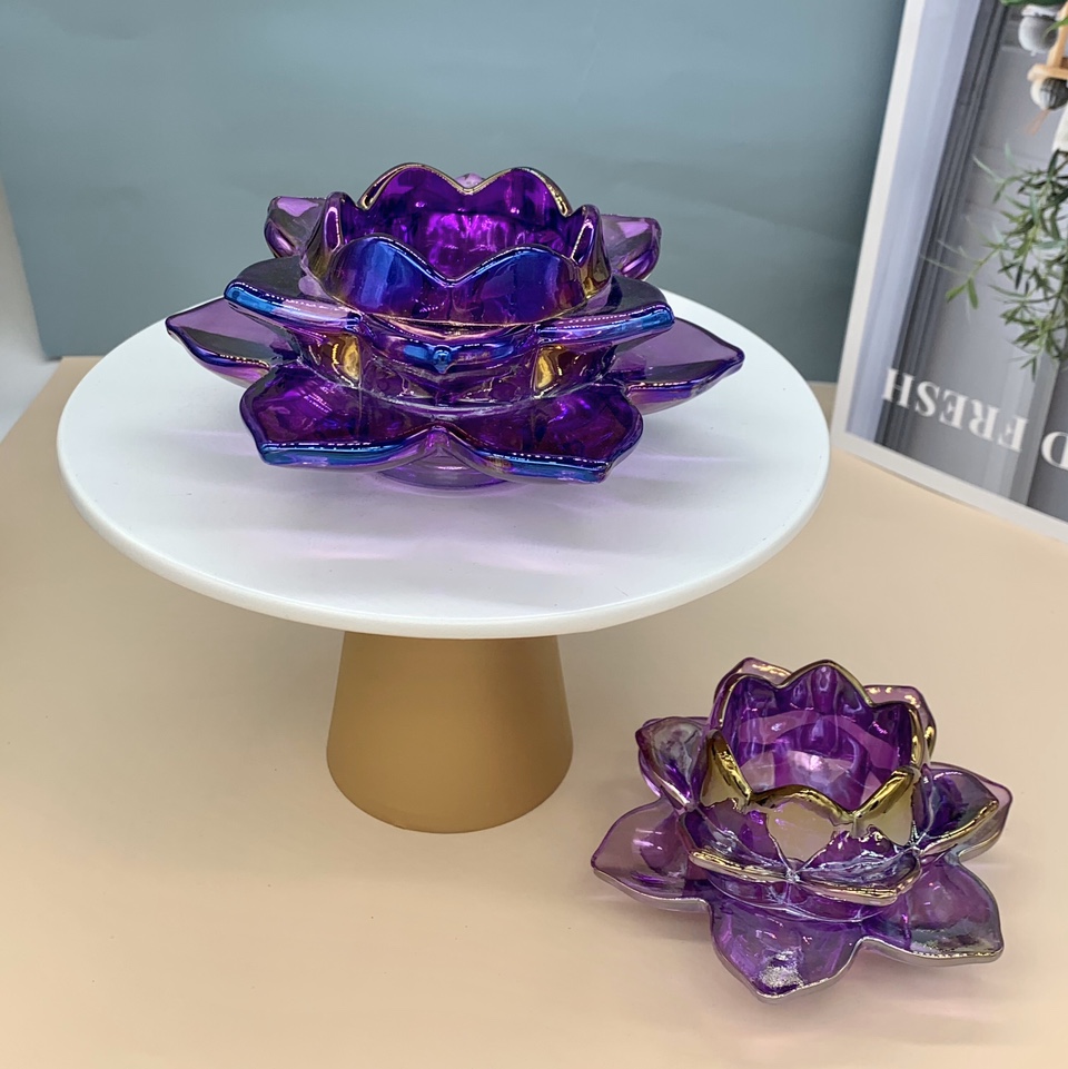 Glass candlestick Glass handicrafts ornaments 9284