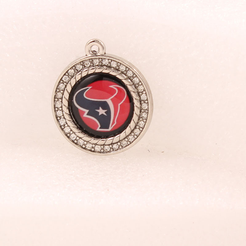 FLY432 European and American explosive diamond-encrusting pendant NFL charms football team hand necklace small pendant DIY jewelry accessories