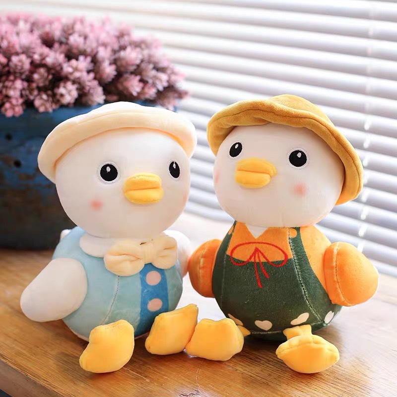 Net red yellow duck plush toy doll cute couple love you like soft doll throw pillow female birthday gift 65