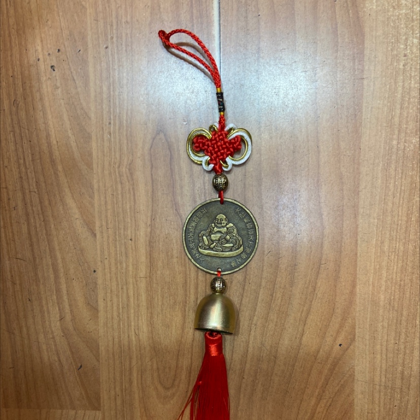 R flower knot hanging big belly laughing Buddha hanging bell