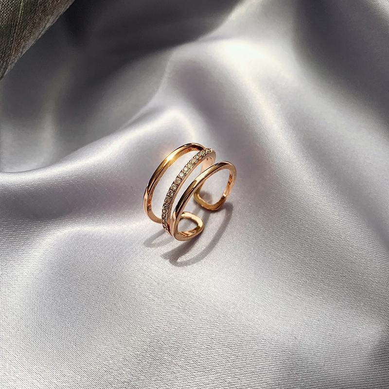 Ring female fashion personality light luxury niche design delicate index finger ring ins trend network red simple women vegan circle
