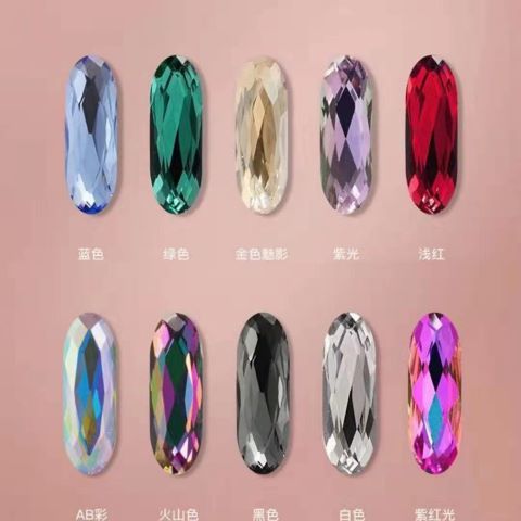 Nail art accessories: Irregular-shaped diamond flat-bottom mixed set, popular online bestseller AB color champagne color super sparkling water diamond Japanese nail art 208 detail image 3