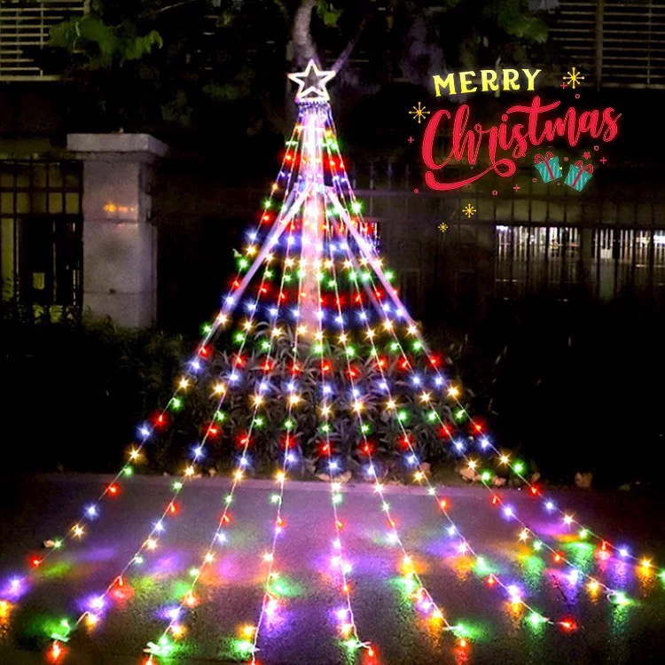 Amazon led lights string room bedroom Christmas decorative lights Outdoor garden star tree lights New Christmas lights color
