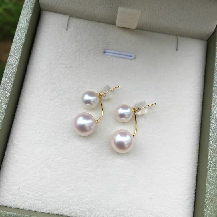 Pearl front and back earrings