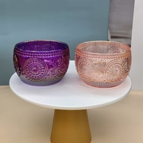 Glass candle holder home decor 0285