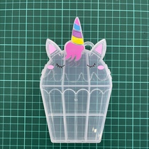 Square storage box print cute unicorn
