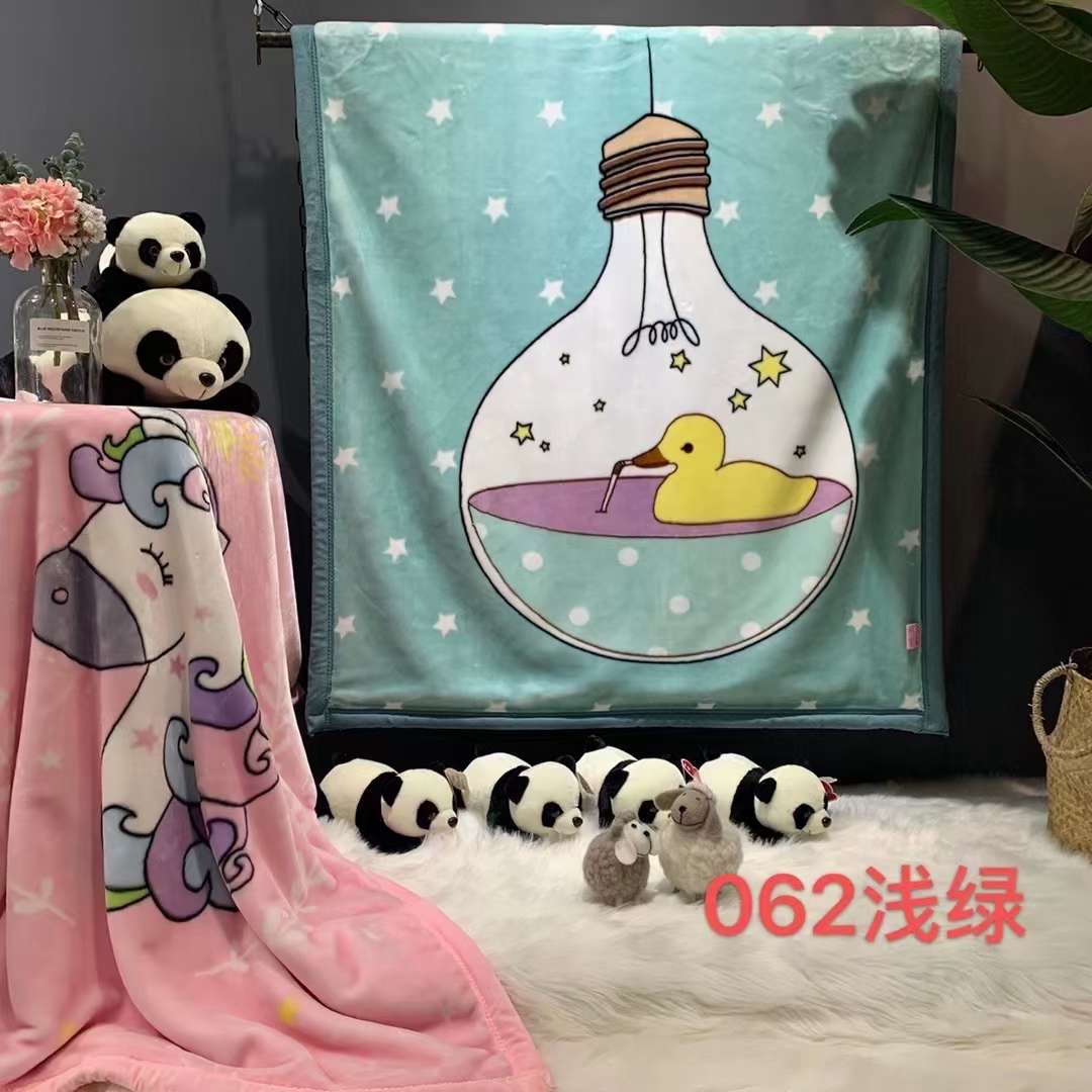 2025 New style mink fleece casual children's blanket, infant and toddler cloud children's blanket, cartoon air conditioner baby thickened small cover blanket pic 43