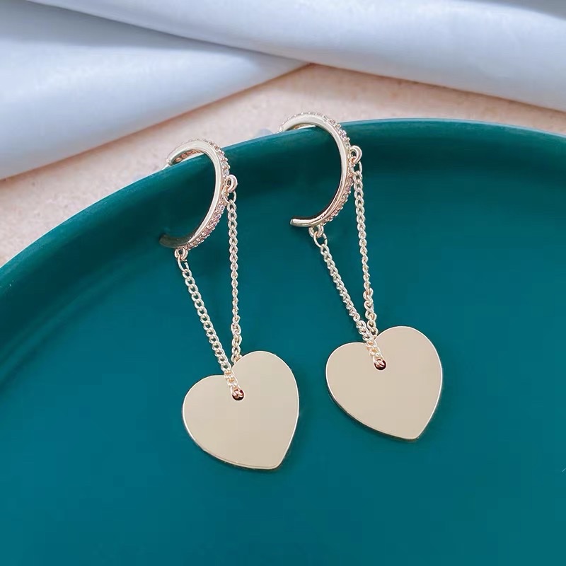 New Korean-style elegant earrings, trendy and simple earrings, personalized design, Jieya steel jewelry details Picture