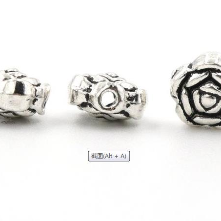 Rose alloy beads