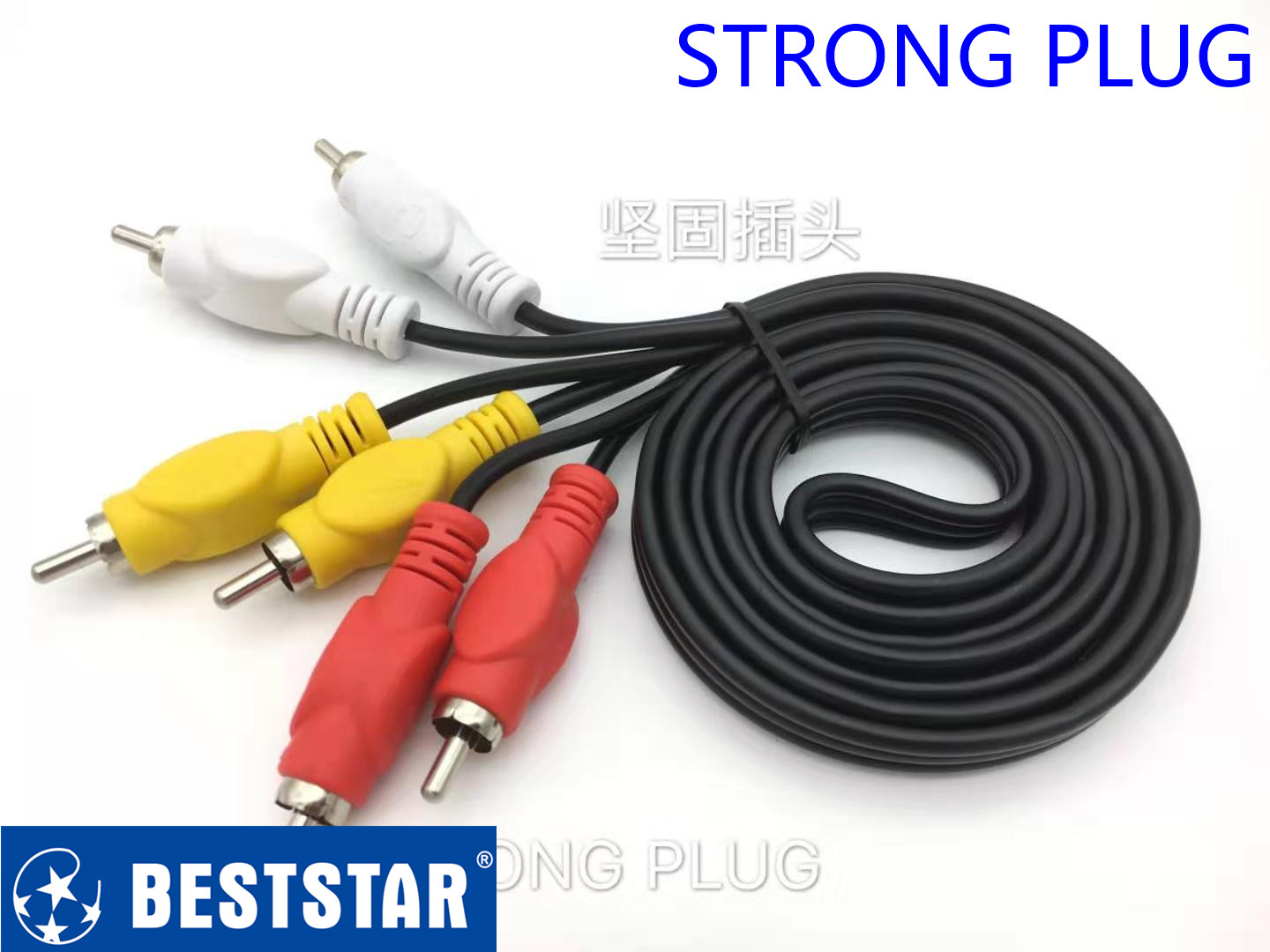 BESTSTAR 印花鱼眼线 音频线 AV线3r-3r 1.5m细节图