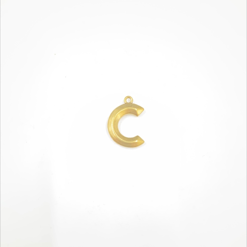 Cast copper letter C a hang