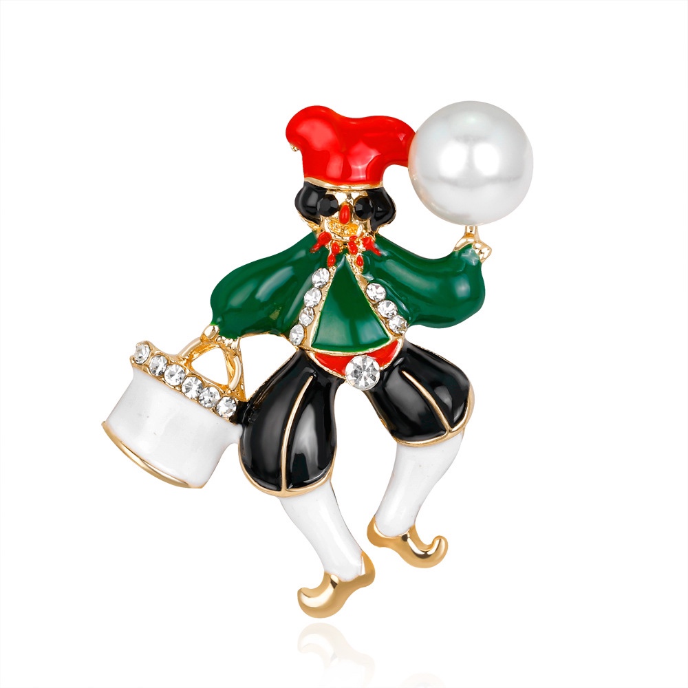 Fashion personality temperament Christmas ornaments European and American retro fashion cartoon personality corsage
