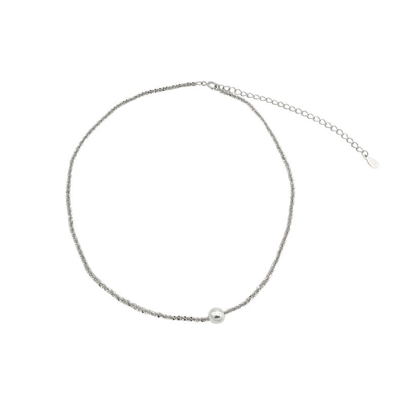 14 - Fashionable letter pearl necklace, light luxury, niche and high-end feel, collarbone chain, Korean style, cold style, Internet celebrity necklace for women detail image 1
