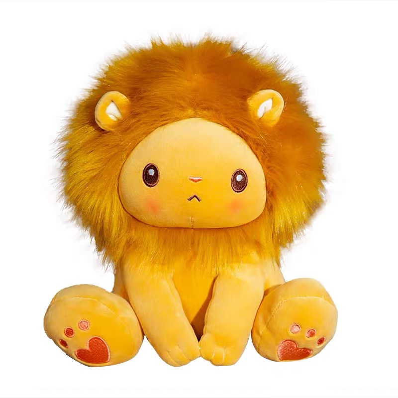 Cute super cute King of the forest lion stuffed toy doll throw pillow children's birthday gift female 63