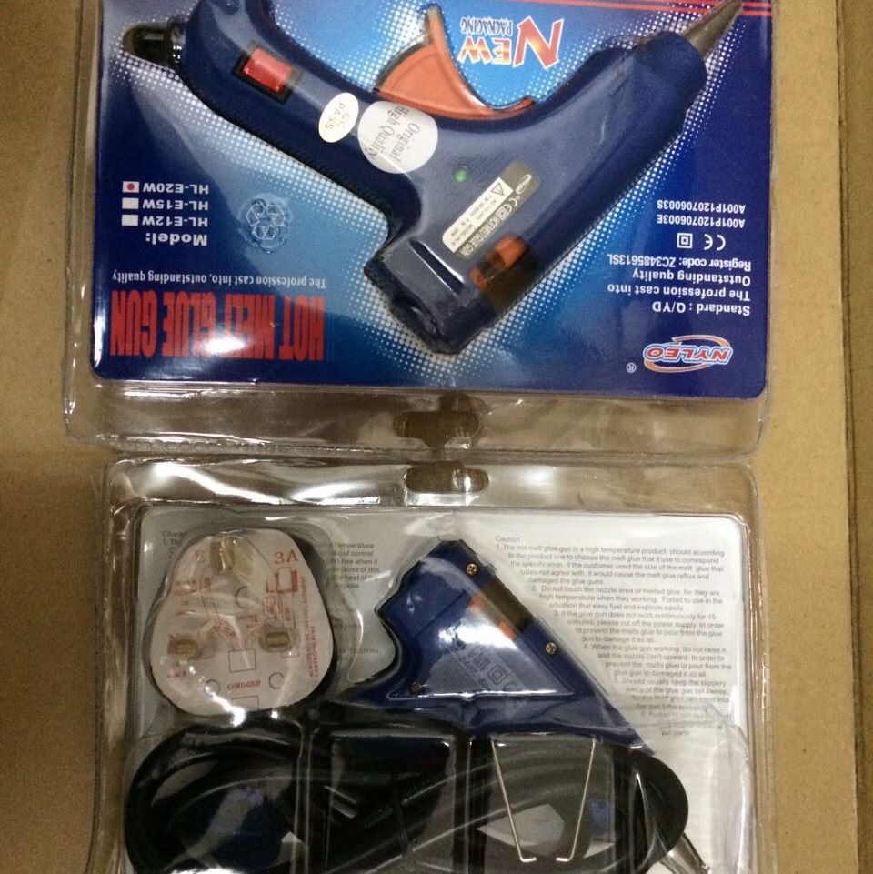 英式三插蓝色小胶枪