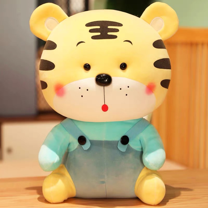 Cute tiger doll doll bed baby plush toy decoration small children's Rag Doll super soft send boyfriend 40