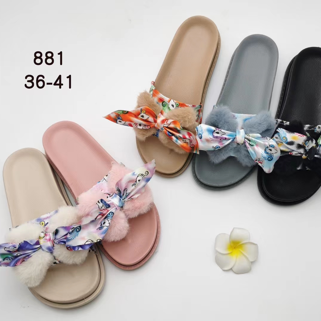 Summer ladies big bow sweet slippers 086