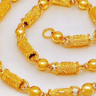 Men's lace beaded necklace
