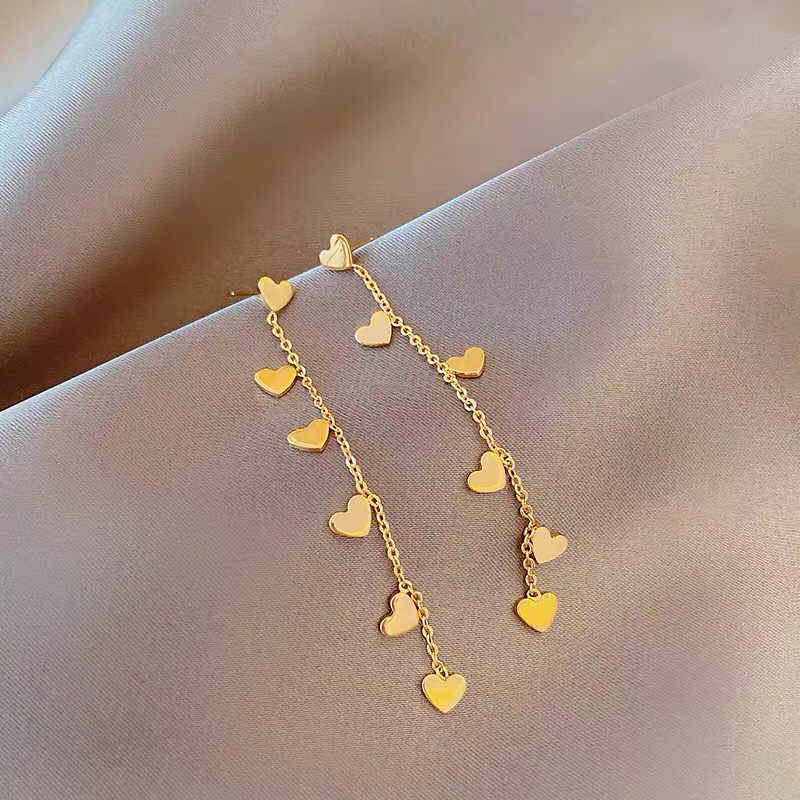 Bohemian national style fashion personality delicate love long earrings