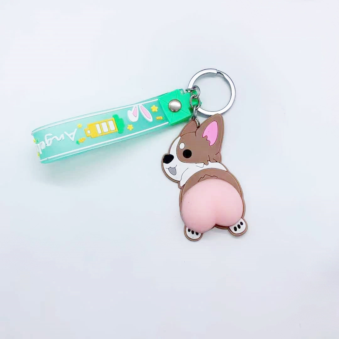 FLY531 Cartoon Japanese funky style action figure funny butt keychain student schoolbag pendant bag pendant