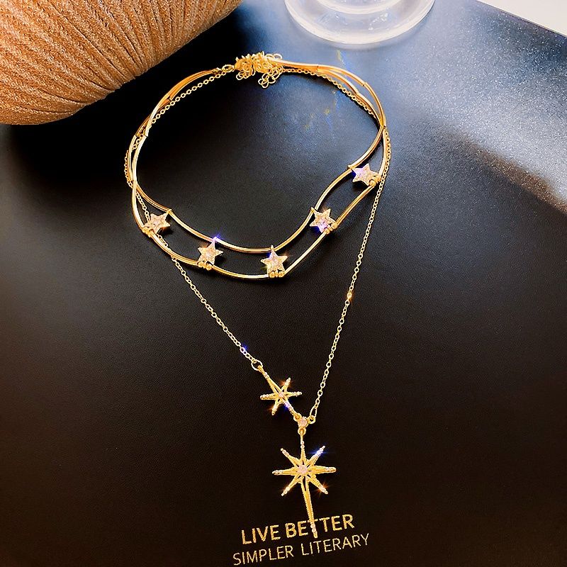 73 - Fashionable letter pearl necklace, light luxury, niche and high-end feel, collarbone chain, Korean temperament, cold style, Internet celebrity necklace for women detail image 2