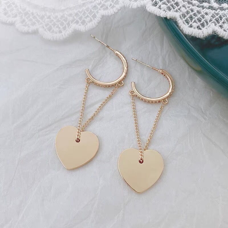 New Korean-style elegant earrings, trendy and simple earrings, personalized design, Jieya steel jewelry