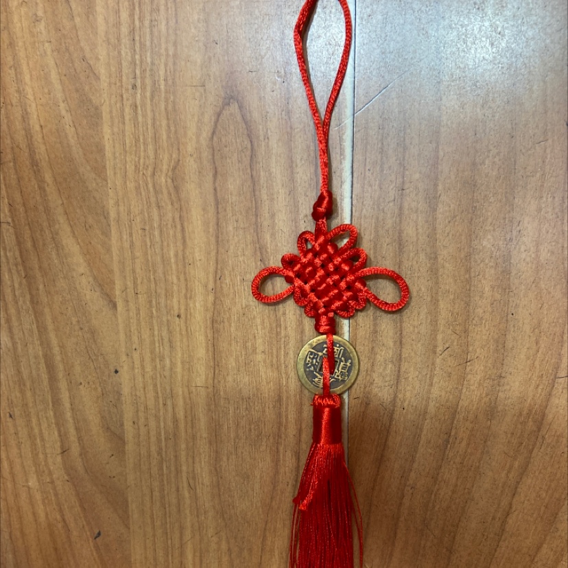 R6 red knot hanging real copper coins