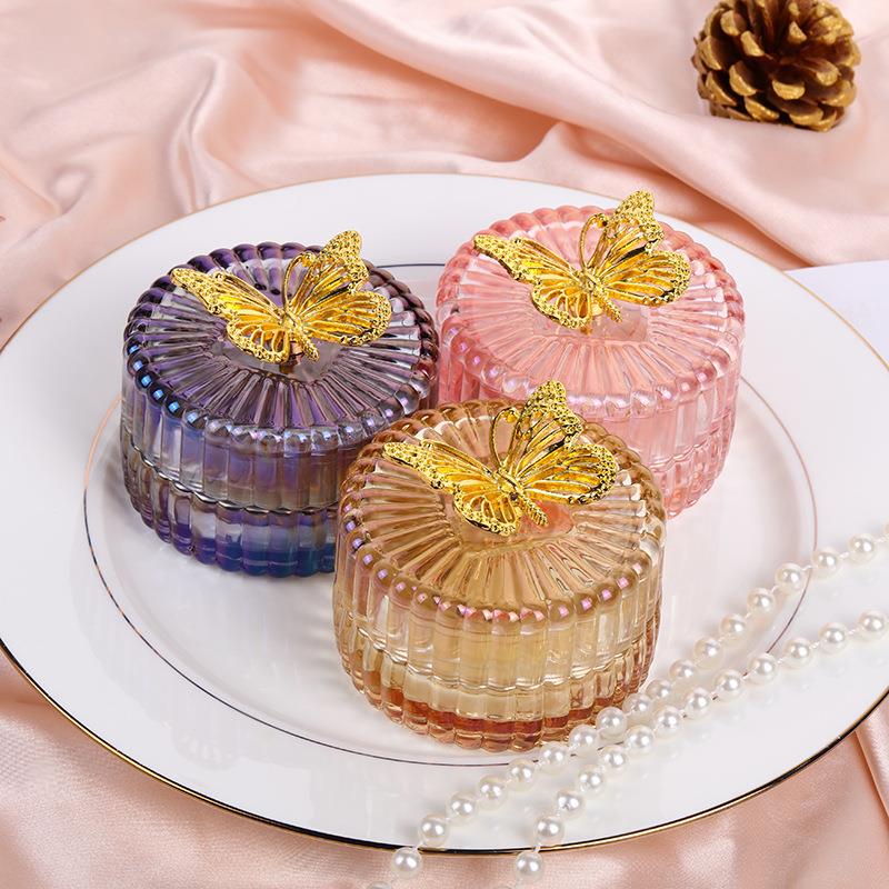 Butterfly Candle cup with lid 09