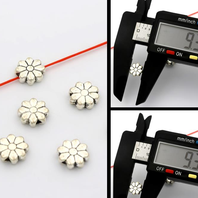 Octagonal alloy beads