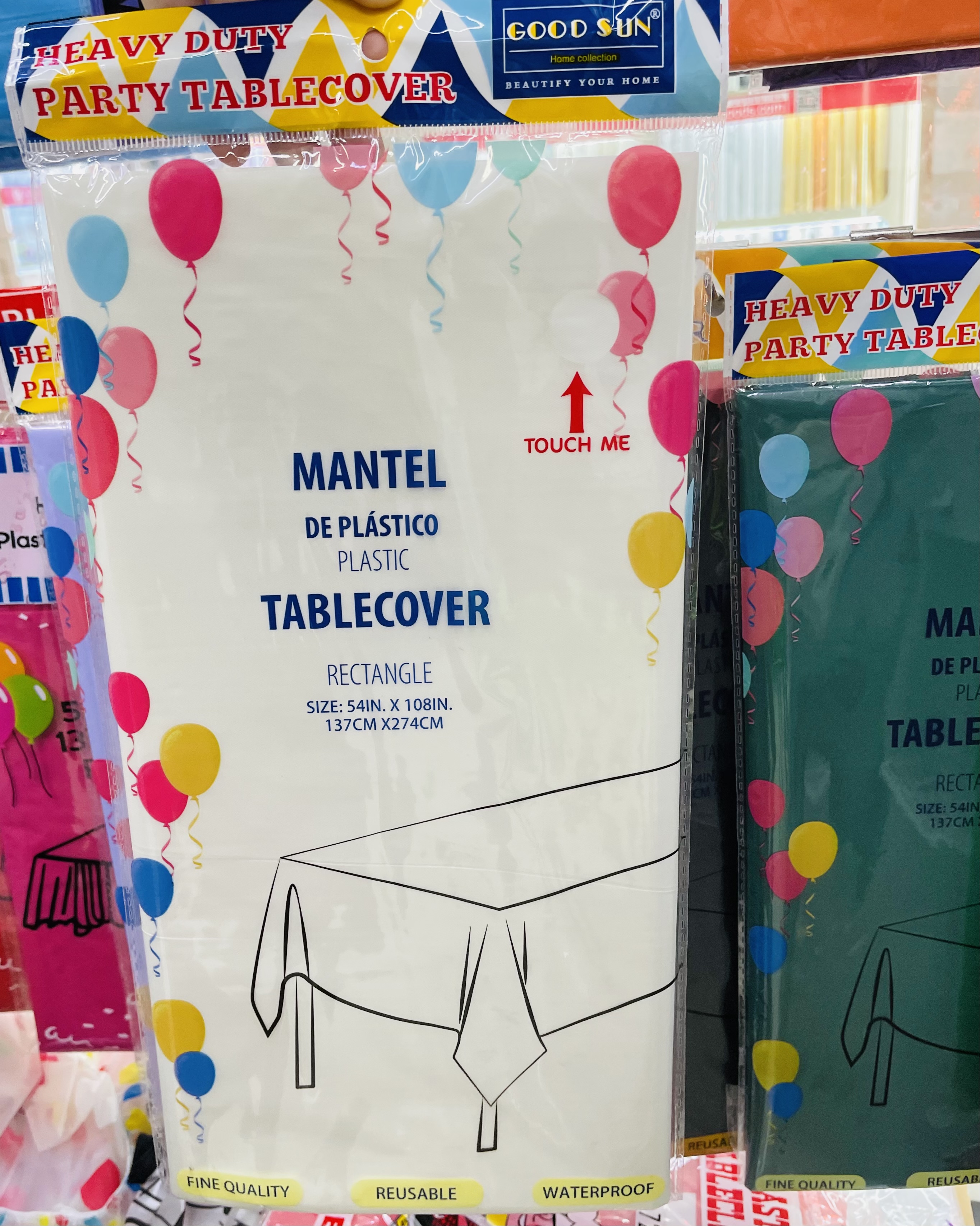 Peva Party Tablecloth 137 By 274㎝ Specification drawing