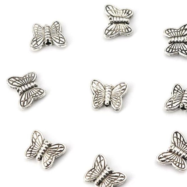 Butterfly alloy beads