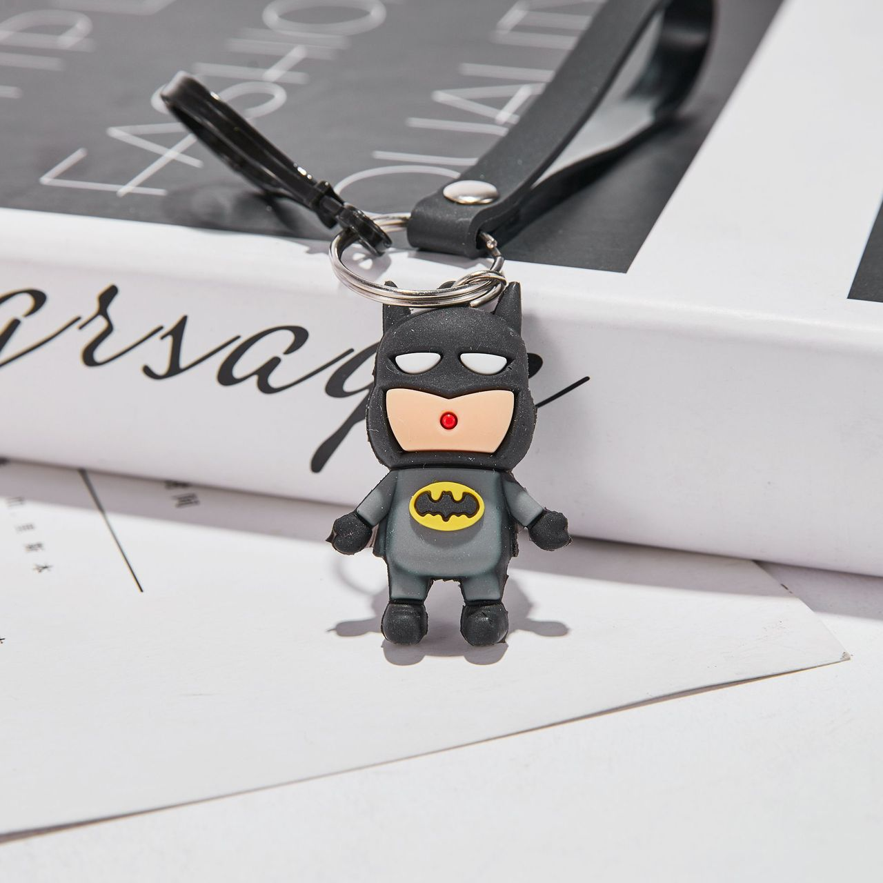 FLY536 Gift influencer toy Batman pendant Batman keychain Hero Batman silicone doll
