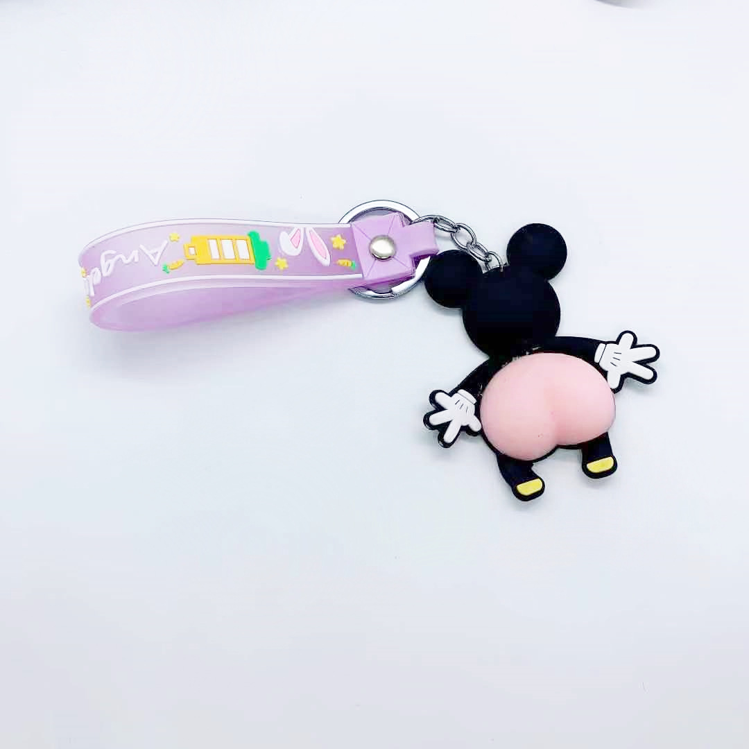 FLY535 Cartoon Japanese funky style action figure funny butt keychain student schoolbag pendant bag pendant