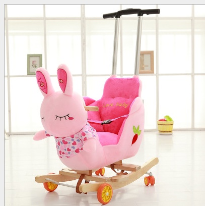 Baby Rabbit Rocking horse Children Rocking horse horse 1-2-3 Birthday gift baby toy