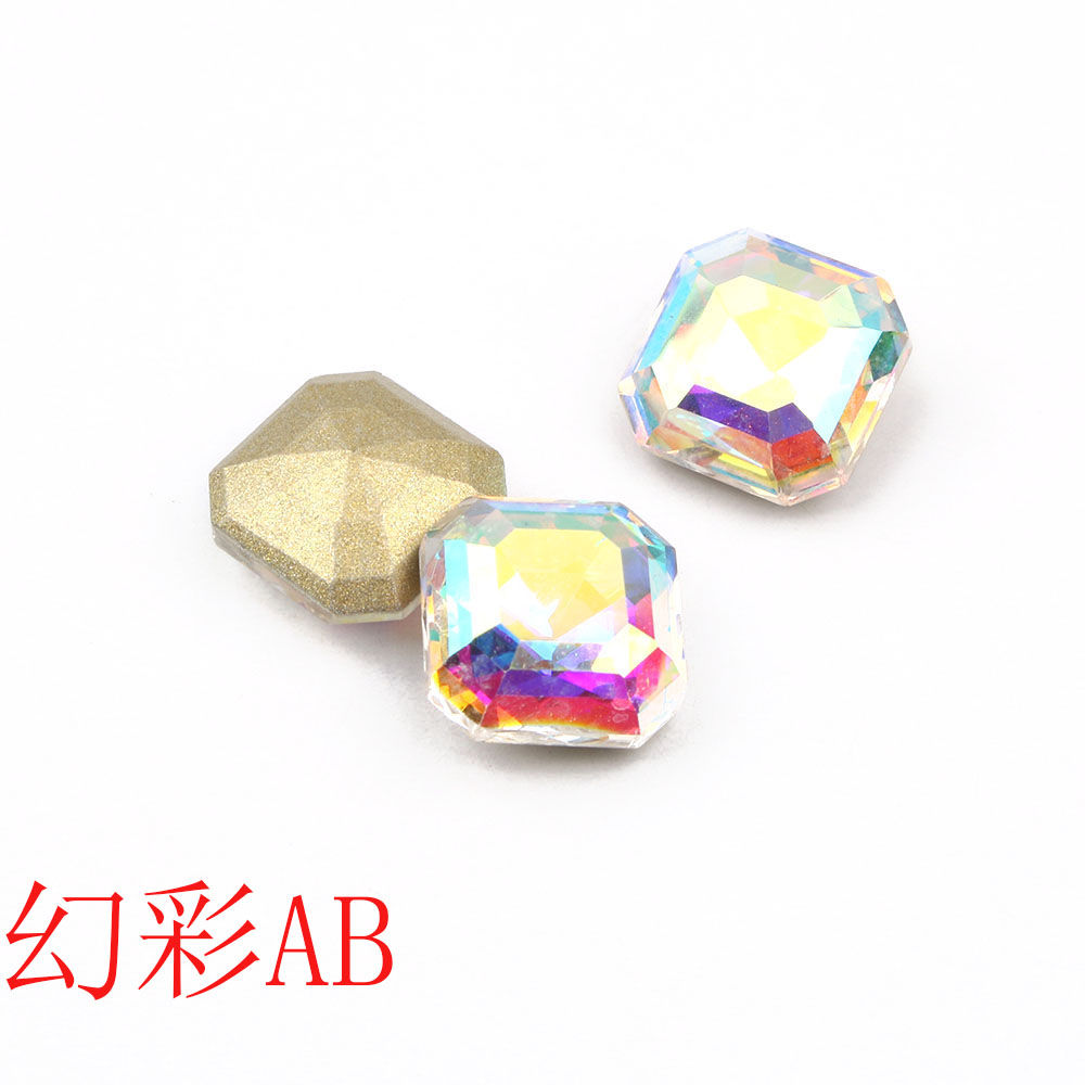Nail jewelry shaped diamond flat mixed net red explosive AB color Champagne super flash diamond Japanese nail jewelry 315 thumbnail