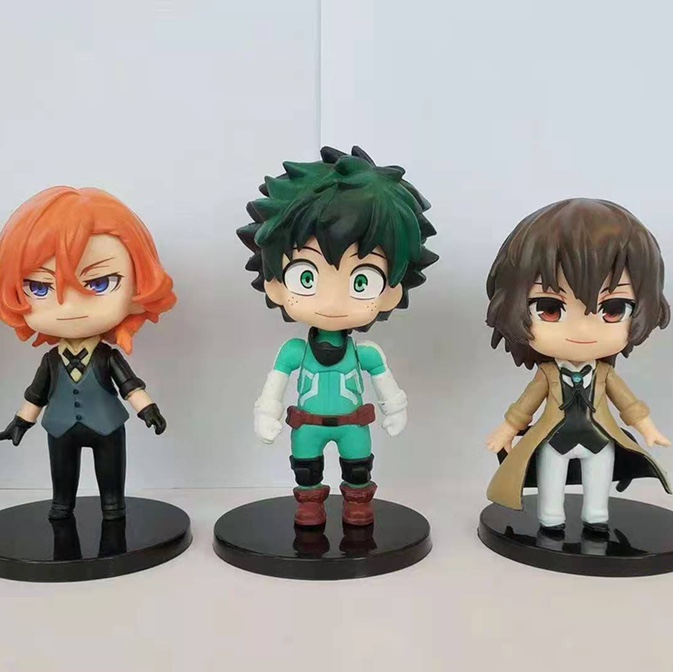 动漫游戏公仔录音器功能 英雄学院人偶娃娃 玩偶眼睛配件食玩面包套装