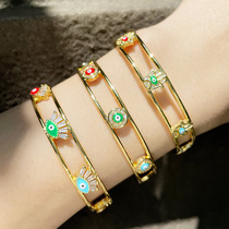 European and American personality exaggerated demon eyes open bracelet simple fashion bracelet fashion niche design