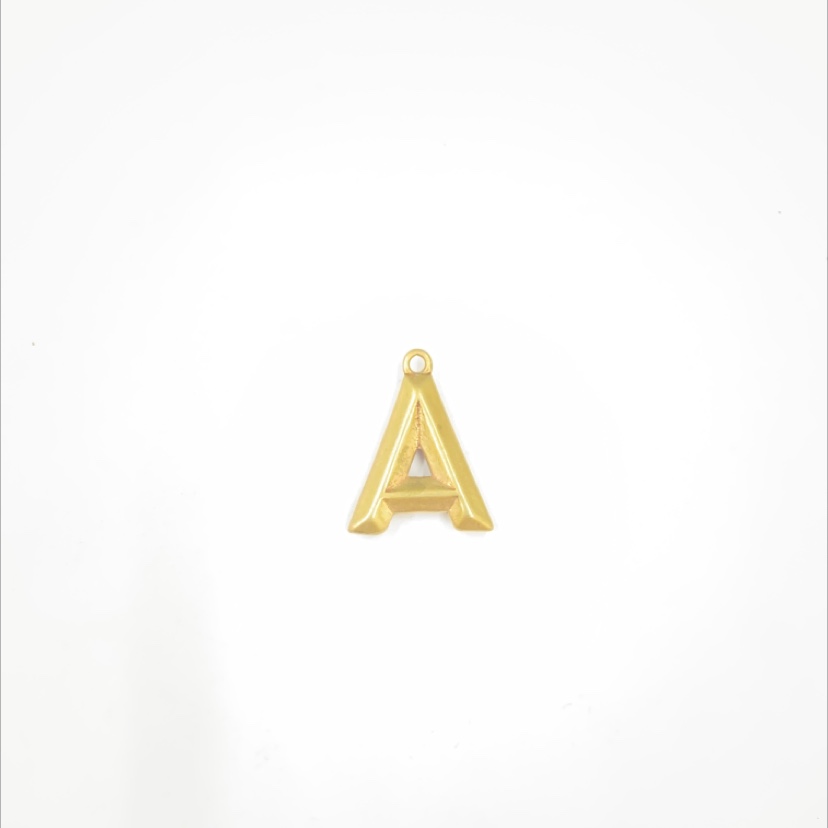 Cast copper letter A a hang