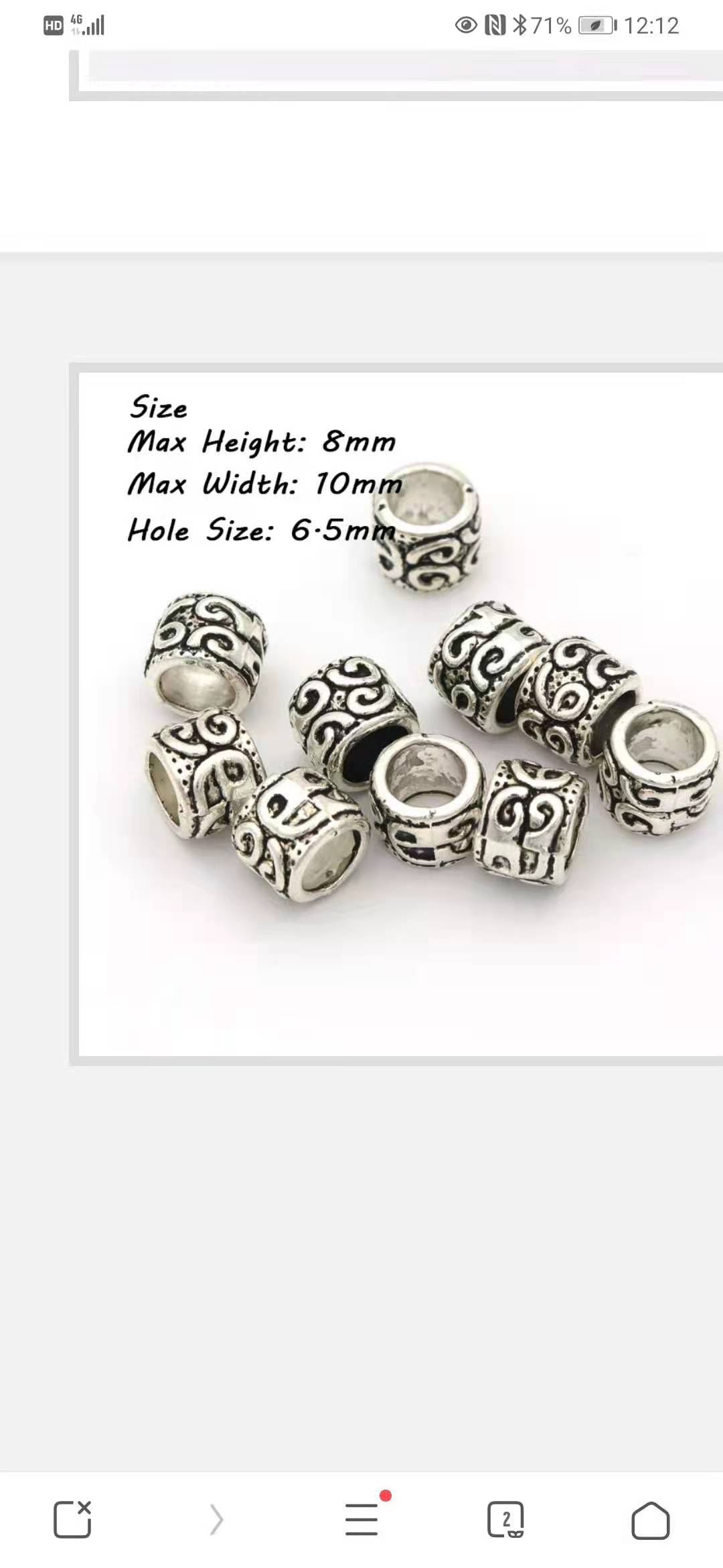 Macroporous alloy beads details Picture