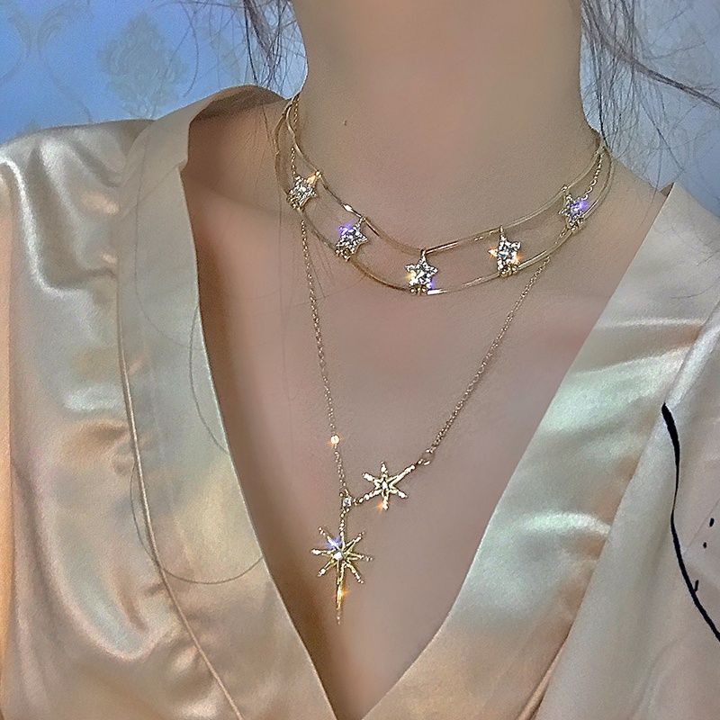 73 - Fashionable letter pearl necklace, light luxury, niche and high-end feel, collarbone chain, Korean temperament, cold style, Internet celebrity necklace for women Application Scenario