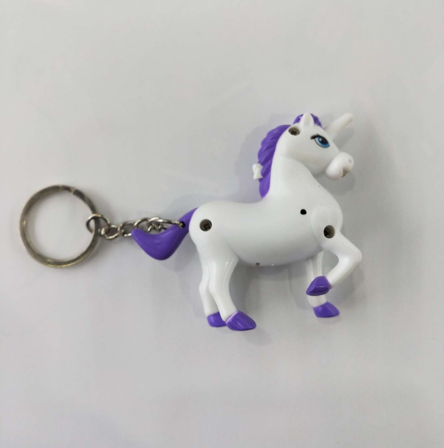 Wholesale of Jianqing No.1 Unicorn LED light-emitting and sound-producing keychains, pendants and accessories details Picture