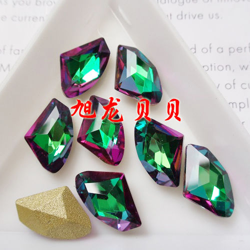 Nail art accessories: Irregular-shaped diamond flat-bottom mixed set, popular online bestseller AB color champagne-colored super sparkling water diamond Japanese nail art accessory 246 detail image 5