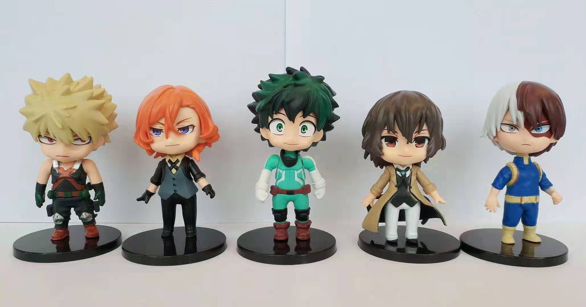 Anime juegos bonecos grabadores características héroes academia figuras muñecas muñecas ojos accesorios comida juego pan set details Picture