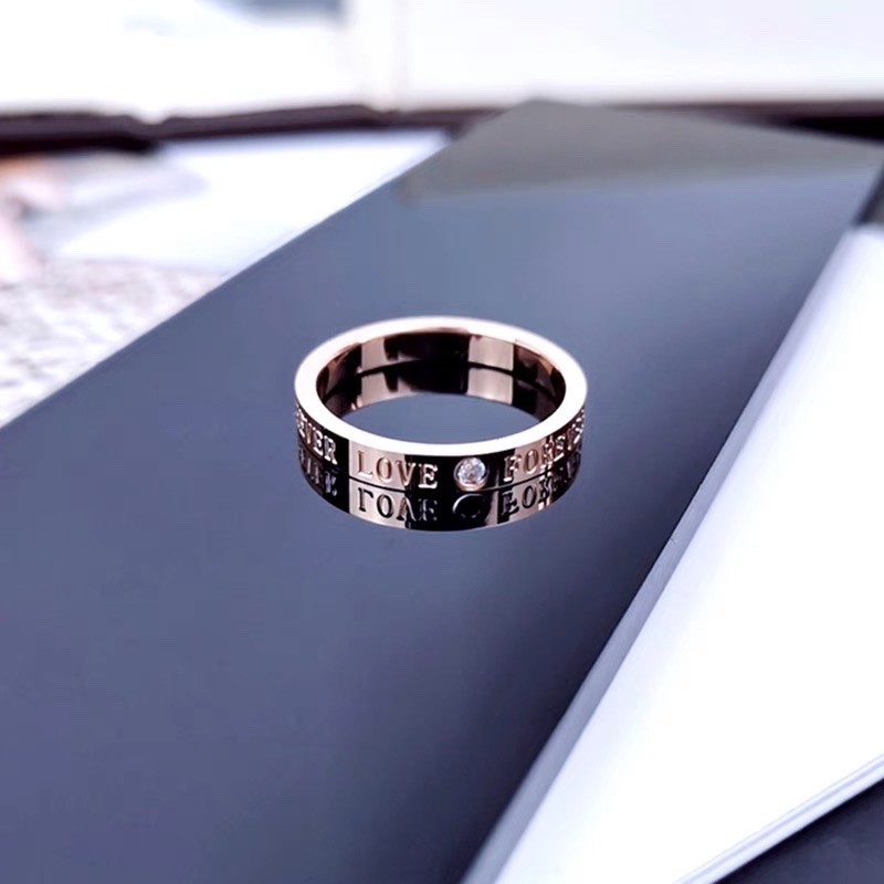 Titanium steel ring, women's index finger, men's trendy couple, fashionable, individual, light luxury, Japanese and Korean version detail image 3