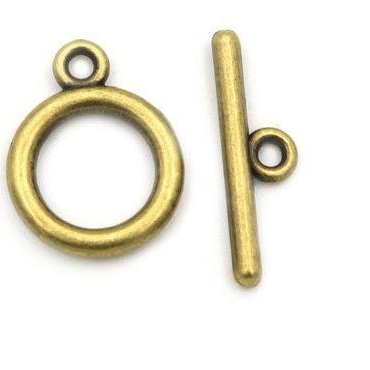 Blue and ancient double buttons