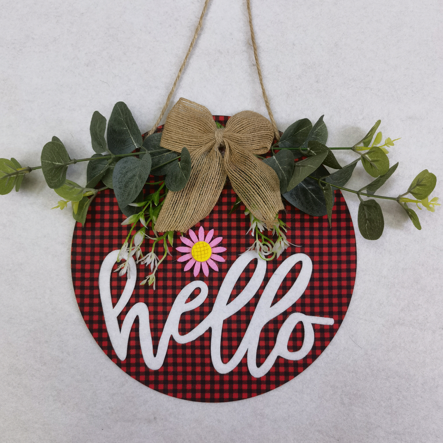 Christmas welcome sign: Country-style holle wooden sign