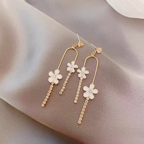 Retro trend fashion ethnic style Bohemian all-in-one personality tassel earrings